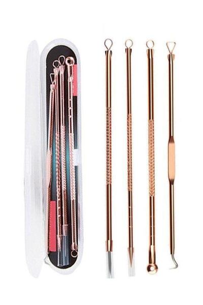 Genel Markalar Akne-siyah Nokta Temizleyici 4'lü Set Paslanmaz Çelik Komedon