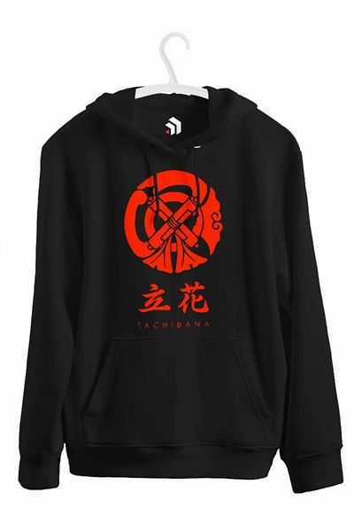karikatürstore Tachibana Clan Printed Hooded Sweatshirt