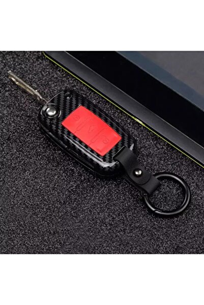 AYZ GARAGE Volkswagen-seat-skoda Switchblade Black-red Carbon Key Case