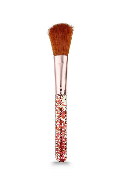 Gold Beauty 7-Piece Red Glitter Makeup Brush Set