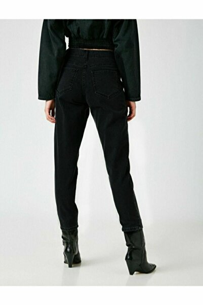 Trn JNS Μαύρο παντελόνι Lycra Mom Jean (χωρίς χρώμα)