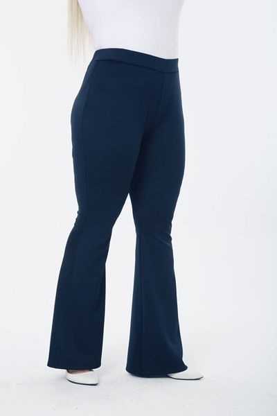 Esina Pantaloni Diver / Scuba Fabric pentru femei cu picior evazat