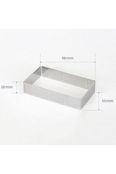 Nar kalıp Narkalıp Rectangular Perforated Tart Mold