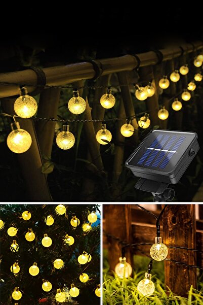 Trendpoint 30 Ledli Solar Kristal Baloncuklu Top Bahçe Aydınlatma Dekorasyon ...