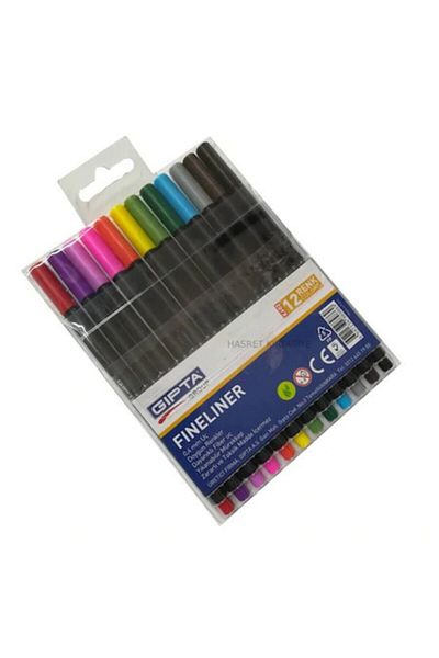 Gıpta Fineliner Pen 0.4 Mm 12 Colors K6020