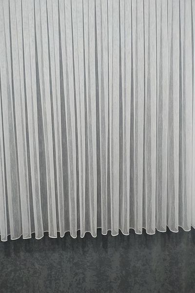 Tül Shop Honeycomb Top Ultra Draped Patterned Slub Linen Patterned Tulle Curtain 1 X 3 Closely Pleated