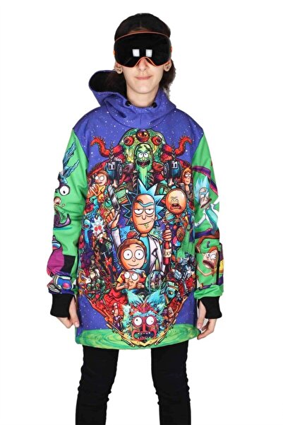 Tıklaalbeni Snowsea Rick & Morty Çocuk Snowboard Ve Kayak Montu