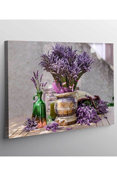 StellaStore Mor Lavanta Dekoratif Kanvas Tablo