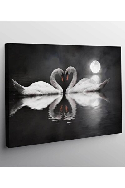 StellaStore Beyaz Kuğu Kanvas Tablo