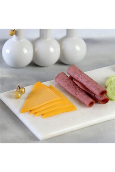 Akayev Marble White 30x15 Cm Presentation Plate