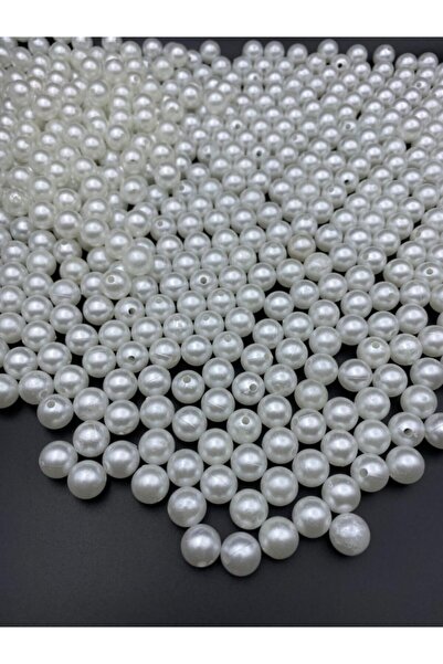 Hedef Bijuteri 12mm Beyaz Renk Plastik Inci Boncuk, Çanta Ve Takı Yapım Boncu...
