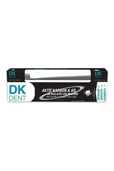 DKDENT Aktif Karbonlu Diş Macunu Diş Fırçalı 75 ml