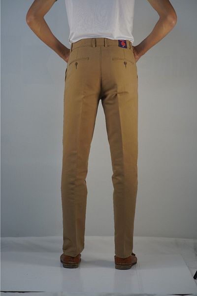 Bomonti Men's Taba Battal Nikra-free Gabardine Cotton Trousers