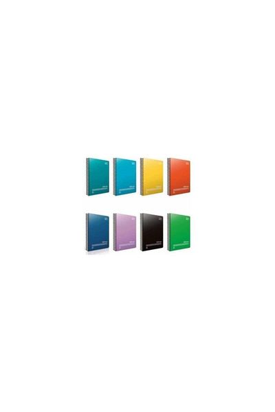Gıpta Fresco 72 Yp Striped(3) and Checkered(5) Spiral PP Cover Notebook 8 Piece Pack