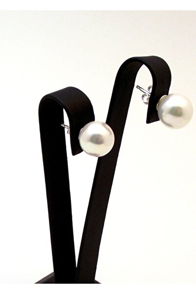 Aşina Gümüş Yeni Yıl Hediyesi Kadın Gümüş 8 Mm Mayorka Inci Top Küpe 925 Ayar