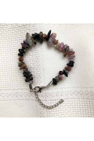 ByKolyeucum سوار نسائي من حجر التورمالين الطبيعي - Klcbl0101