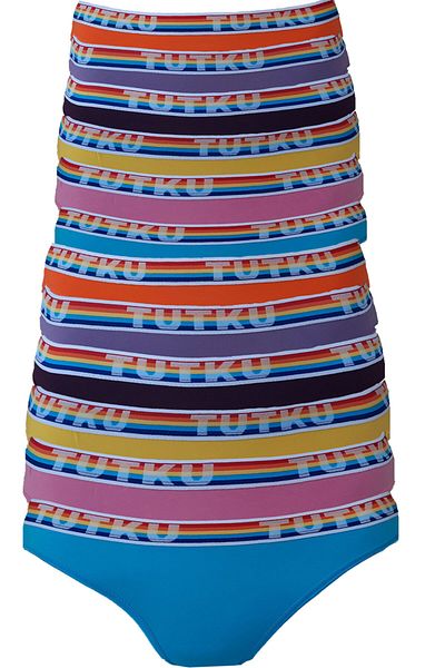 Tutku Women's Bikini Panties Cotton Colorful Underwear 12 Pack