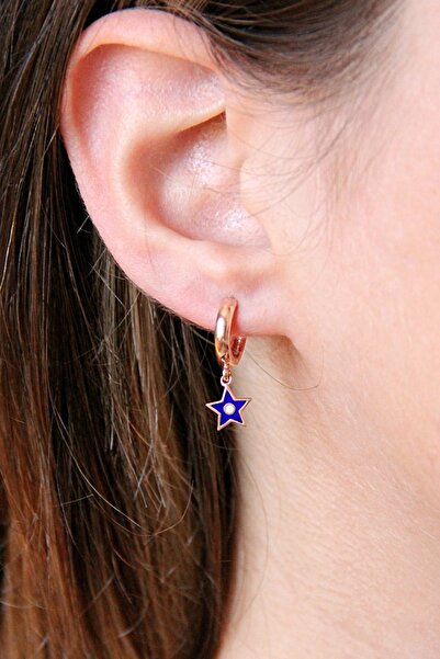 Argentum Concept 925 Ayar Gümüş Yıldız Figürlü Rose Küpe - K101901