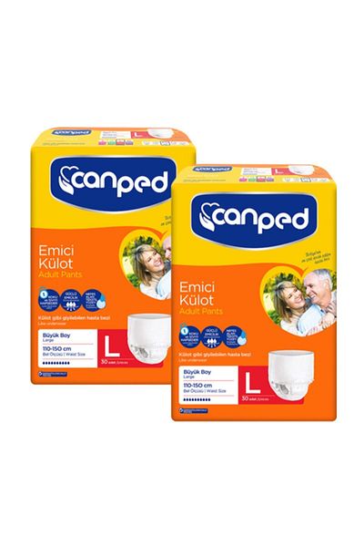 Canped Absorbent Panties Patient Diapers Large Size L 30 Pcs * 2 Packs