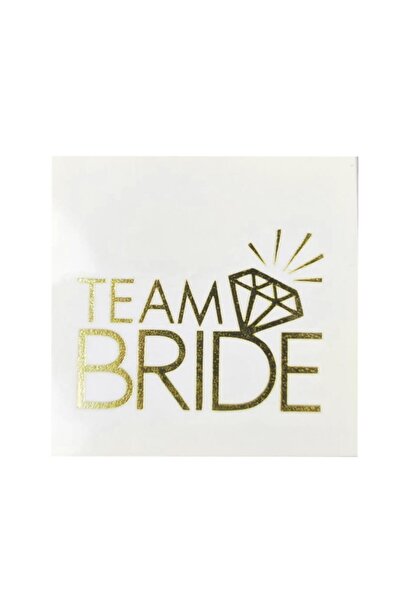 Home&More Team Bride Bekarlığa Veda Peçete Gold Bride To Be