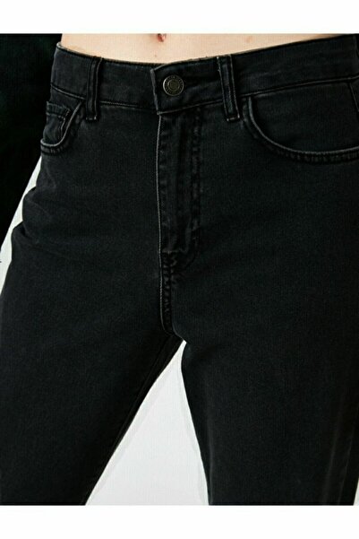 Trn JNS Μαύρο παντελόνι Lycra Mom Jean (χωρίς χρώμα)