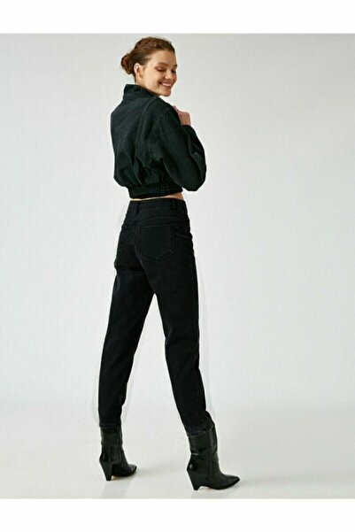 Trn JNS Μαύρο παντελόνι Lycra Mom Jean (χωρίς χρώμα)