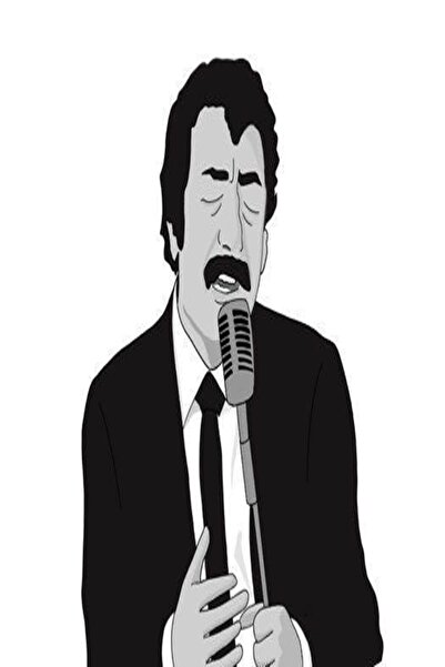 hediyeniburadabul Ξύλινη αφίσα τοίχου Müslüm Gürses – Ειδική Συλλογή – Hbb