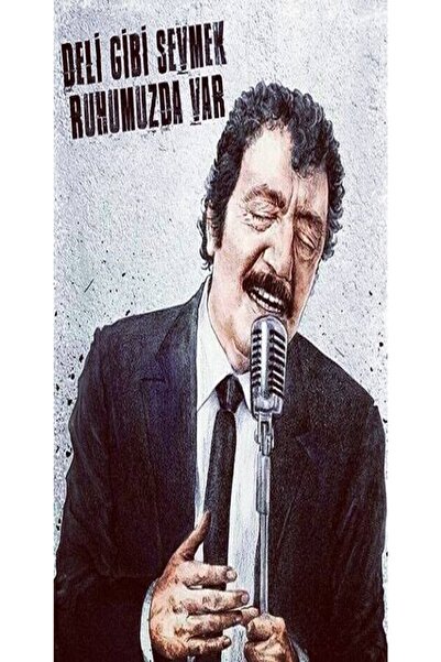 hediyeniburadabul Ξύλινη αφίσα τοίχου Müslüm Gürses – Ειδική Συλλογή – Hbb