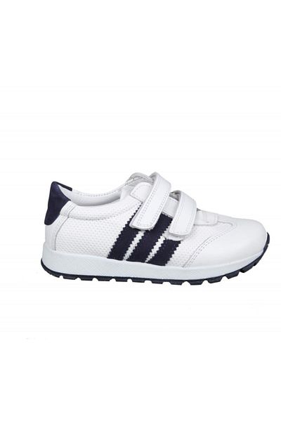 Bücür Ortopedi 201-72 White Navy Blue Children's Casual Shoes