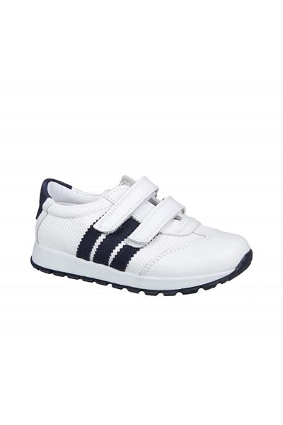 Bücür Ortopedi 201-72 White Navy Blue Children's Casual Shoes