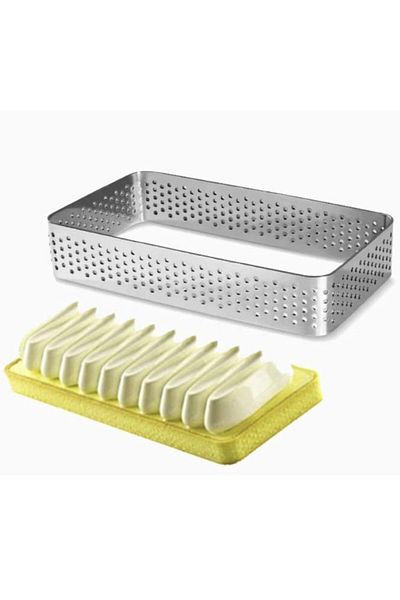 Nar kalıp Narkalıp Rectangular Perforated Tart Mold