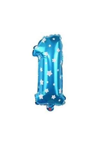 Party City 1 (واحد) بالون فويل أزرق بنقاط 16 بوصة 36 سم