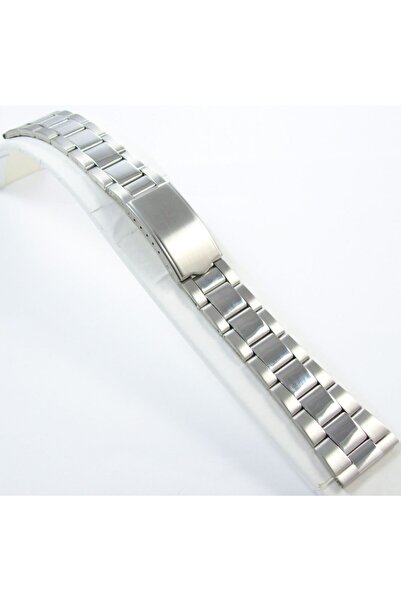 Ezgi Elektronik Çelik Saat Kordonu Spor 22mm Metal Kayış Kolçak Parlak Köprülü