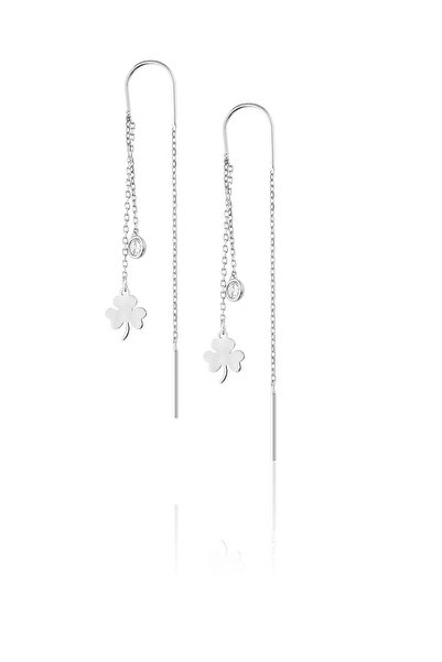 Elika Silver Kadın Yonca Model 925 Ayar Gümüş Küpe