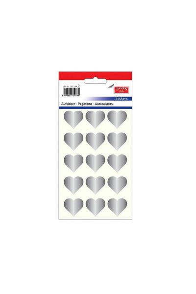 Tanex STC-304 Autocolant cu inimă argintie cu diametrul de 31 mm, pachet de 6...