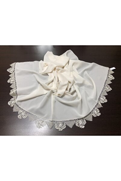 MELOŞ HOME Iğne Oyası El Emeği Krep Mevlüd Örtüsü