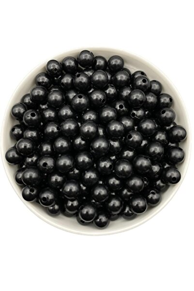 Hedef Bijuteri خرز لؤلؤ بلاستيكي أسود اللون 12 مم، وحقائب وخرز لصنع المجوهرات...