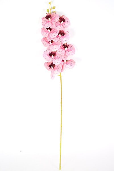 Yapay Çiçek Deposu Yapay Dal Baskılı Orkide Çiçeği 88 Cm Pembe Benekli