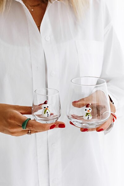 minizoo Yılbaşı Kahve Yanı Su Bardağı Seti (6'lı Set)