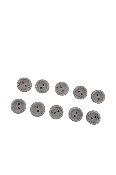 Özene Bezene 10 Adet 15 Mm Handmade Düğme (GRİ)