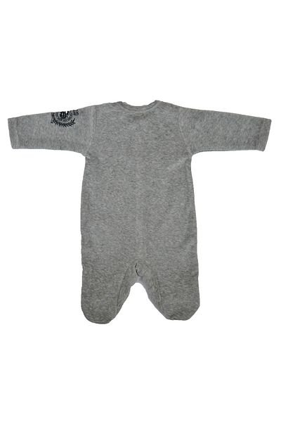 Bebepan Military Velvet Boy 3-30 Months Gray Melange Jumpsuit