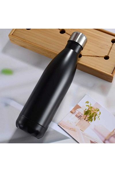 NRDLİFE Double Layer Stainless 304 Steel Thermos Flask 500 Ml Thermos Flask Nrd885 Black