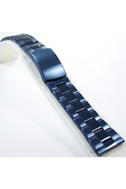 Ezgi Elektronik 24mm Lacivert Metal Saat Kordonu Çelik Kolçak 1kalite Metal K...