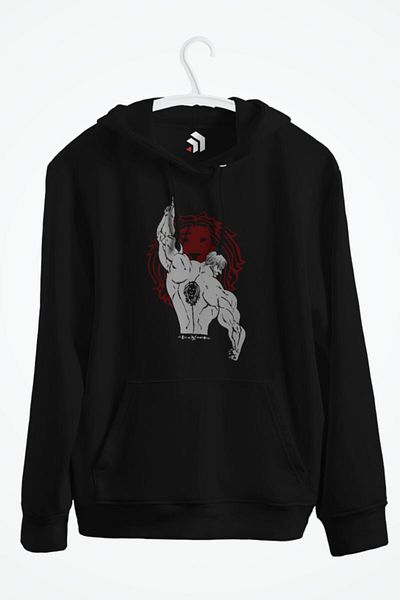 karikatürstore God Escanor Printed Hooded Sweatshirt