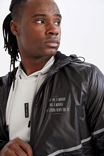 DeFacto Fit Slim Fit Kapüşonlu Su Itici Ince Mont