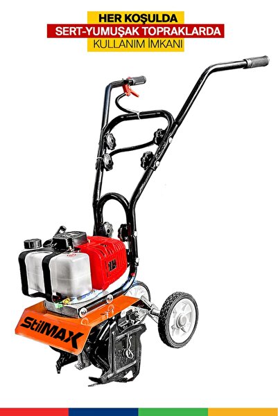 Genel Markalar Germany Type Benzinli Özel Mini Çapalama Makinası 4.2 Hp 63cc Özel Titanyum Seri 17 Kg