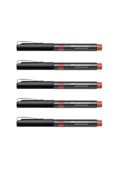 Faber Castell L Needle Point Roller 0.5mm Iğne Uçlu Kalem Kırmızı ( 5 Adet )