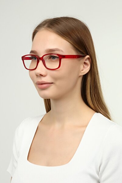 PETİTO Sargas Kırmızı Unisex Mavi Işık Koruyucu Ekran Gözlüğü (51-19-145 Hafif)