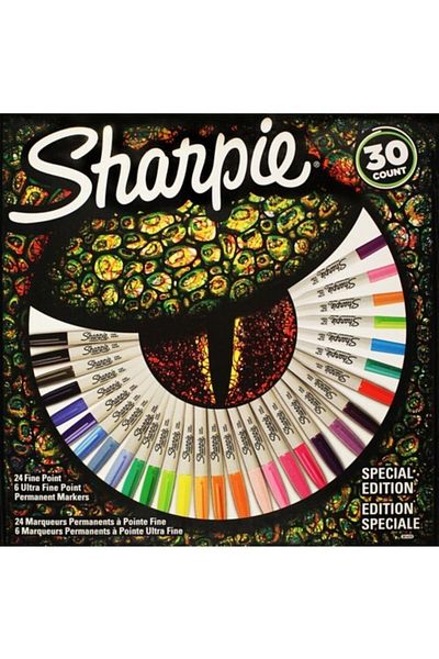 Sharpie Fine Permanent 30 Mixed Box Lizard Marker Pen
