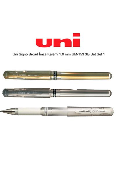 UNİ-BALL Uni Signo Broad Signature Pen 1.0 Mm Um-153 Set of 3 Set 1